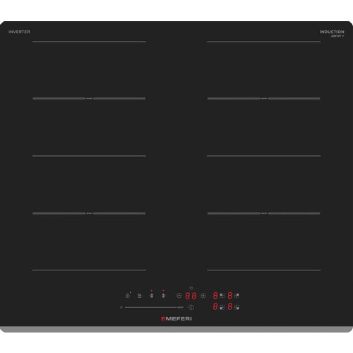 Варочная панель MEFERI MIH604BK Power, независимая, индукционная, 4конфорки