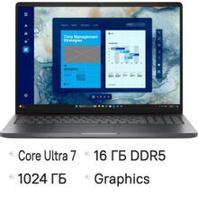 Изображение товара Ноутбук Dell Pro 16 16" Intel Core Ultra 7 255U 12Ядер 16ГБ 1ТБ SSD Linux