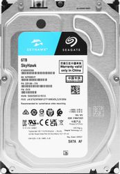 Изображение товара Жесткий диск Seagate Skyhawk 6 ТБ для видеонаблюдения с SATA III Изображение товара Жесткий диск Seagate Skyhawk 6 ТБ для видеонаблюдения с SATA III