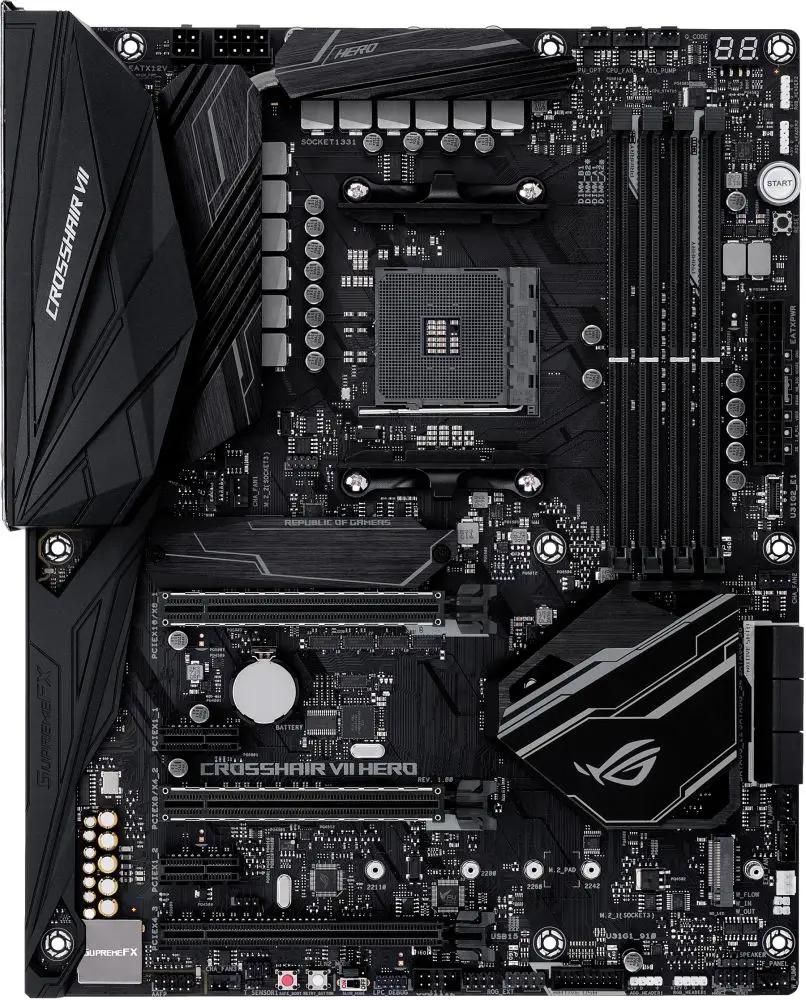 ASUS ROG CROSSHAIR VII HERO SocketAM4 AMD X470 ATX Ret 1083544