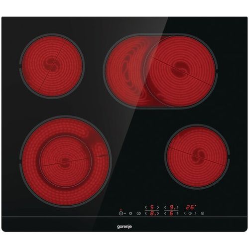Электрическая варочная поверхность Gorenje ECT643SYB, конфорок: 4 шт., стеклокерамика, независимая, черный