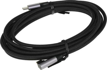 Кабель UGREEN US255,  USB Type-C (m) -  USB Type-C (m),  3м,  3A,  серый / черный [80714]