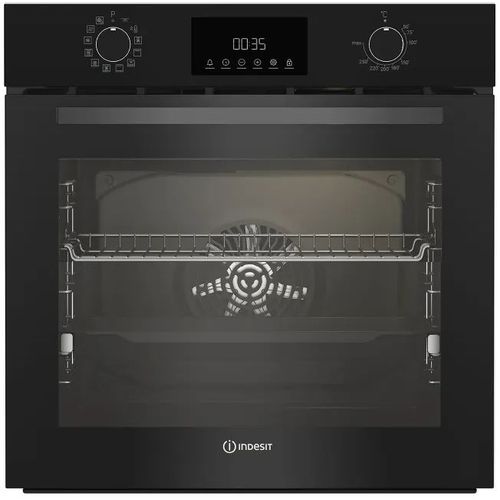 Духовой шкаф электрический Indesit IBFTE 3841 J BL, 72л, дверца с 2 стеклами, черный