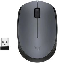 Мышь беспроводная Logitech M170, USB, серый и черный