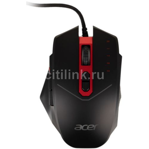 Мышь проводная Acer Nitro NMW120, игровая, оптическая, USB, 4200dpi, черный и красный [gp.mce11.01r]