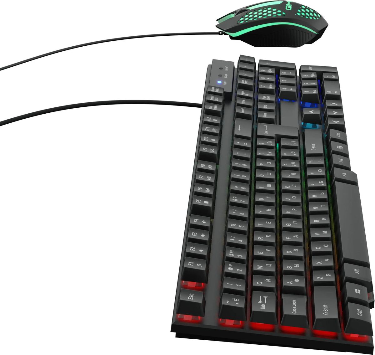 Комплект (клавиатура+мышь) Oklick 400GMK, черный
