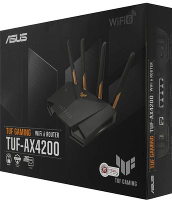 Wi-Fi роутер ASUS TUF-AX4200, Wi-Fi 6, AX4200, 2.4/5ГГц, 4