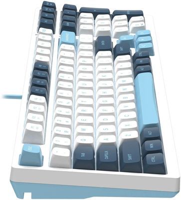 Клавиатура A4TECH Fstyler FS300, USB, механическая, белый/синий [fs300 ...