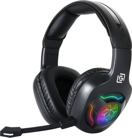 Гарнитура игровая Oklick HS-L575G,  для компьютера/мобильных устройств, накладные,  Bluetooth/3,5 мм, черный [1895253]
