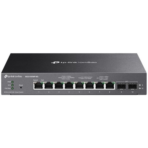 Коммутатор TP-LINK Omada SG2210XMP-M2, управляемый, 8 RJ-45, 100/1000/2500 Мбит/с