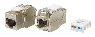 Модуль Hyperline (KJ8-8P8C-C5E-180-TLS-SH-F-WH) информ. KeystoneRJ45 ...