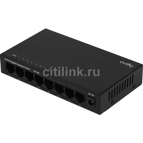 Коммутатор CUDY GS108, неуправляемый, 8 RJ-45, 10/100/1000 Мбит/с