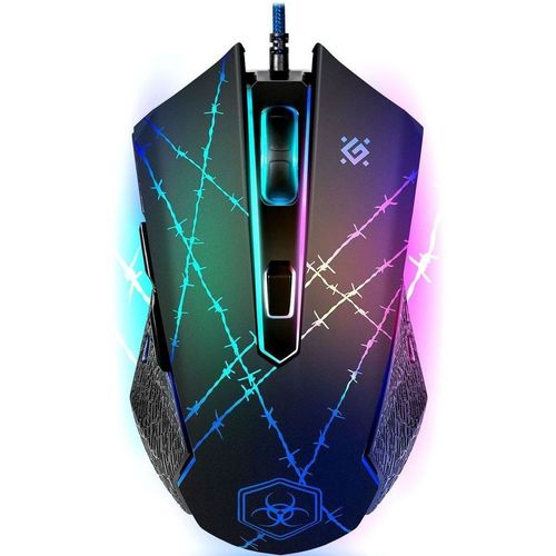 Мышь проводная Defender Forced GM-020L, игровая, оптическая, USB, 3200dpi, черный [52020]