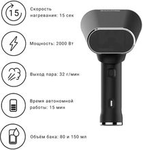 Отпариватель ручной STEAMONE EUFD80B,  черный