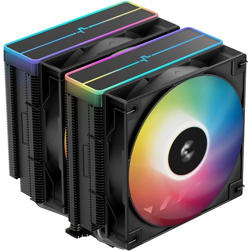 Устройство охлаждения (кулер) DeepCool AG620 Bk V2, 4-pin, ARGB, 120мм, черный, retail [r-ag620-bkammn-gjd]