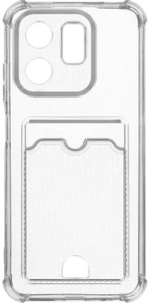 Чехол (клип-кейс) ZIBELINO Silicone Card Holder, для Infinix Hot 50i, прозрачный [zsch-inf-h50i-cam-trn]