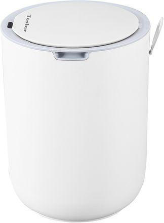 Урна для мусора TESLER STB-0821, 8л, пластик, круглая, сенсорная крышка, белый [stb-0821 white]