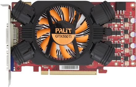 Palit NVIDIA  GeForce GTX 550Ti 1ГБ GDDR5, OC,  Ret [ne5x55tshd09-116xf]