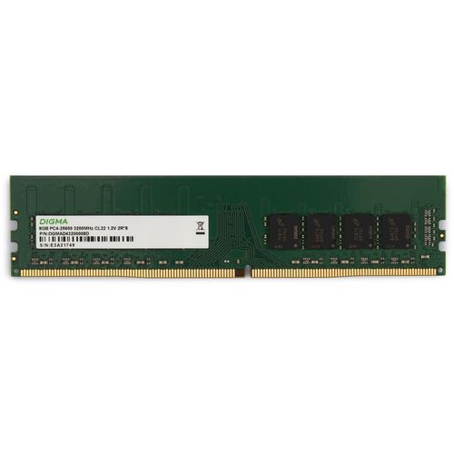 Оперативная память Digma DGMAD43200008D DDR4 - 1x 8ГБ 3200МГц, DIMM, Ret