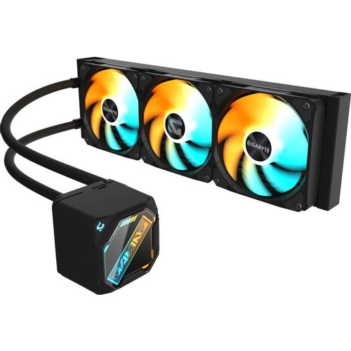 Система водяного охлаждения Gigabyte Gaming 360, 4-pin, ARGB, 120мм, черный, retail [gp-gigabyte gme 360]