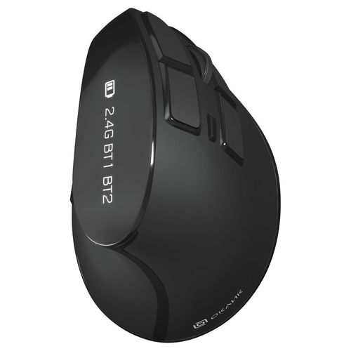 Мышь беспроводная Oklick 990MW, Bluetooth/Радио, вертикальная, оптическая, USB, USB-C, 2400dpi, черный [1533172]