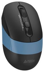 Мышь беспроводная A4TECH Fstyler FB10C, USB, черный и синий
