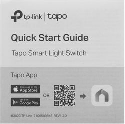 Умный выключатель TP-LINK Tapo S210, одноклавишный, белый