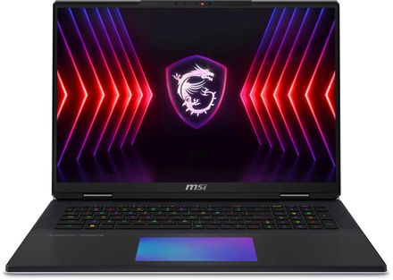 Ноутбук игровой MSI Titan 18 HX A14VIG-211RU, 18", IPS, Intel Core i9 14900HX 2.2ГГц, 24-ядерный, 64ГБ DDR5, 1ТБ +  1ТБ +  1ТБ SSD,  NVIDIA GeForce  RTX 4090 для ноутбуков - 16 ГБ, Windows 11 Home, черный [9s7-182221-211]