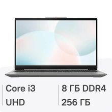 Изображение товара Ноутбук Lenovo IdeaPad 3 15IAU7 15.6 TN i3 8GB 256GB SSD без ОС серый