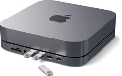 Порт-репликатор SATECHI ST-ABHFM,  USB Type-CхUSB 3.1,  серый