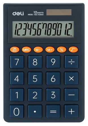 Калькулятор Deli EM130BLUE, 12-разрядный, синий