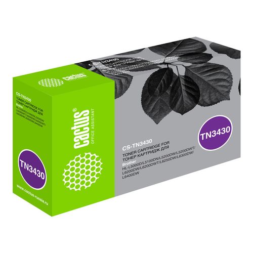 Картридж Cactus CS-TN3430, TN-3430, черный / CS-TN3430