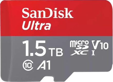 Карта памяти microSDXC UHS-I U1 Sandisk Ultra 1536 ГБ, 150 МБ/с, Class 10, SDSQUAC-1T50-GN6MN, 1 шт., без адаптера