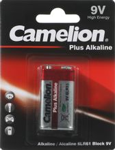 Изображение товара 9V щелочная батарейка CAMELION Plus Alkaline 550мАч (1 шт.) Изображение товара 9V щелочная батарейка CAMELION Plus Alkaline 550мАч (1 шт.)