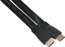 Изображение товара Кабель HDMI High Speed ver 1.4 Flat 1.5м Gold черный