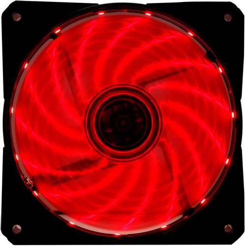Вентилятор Digma DFAN-LED-RED 120мм, 3-pin, от БП:4-pin (Molex), 1200об/мин, 23 дБ, RGB, черный, Ret