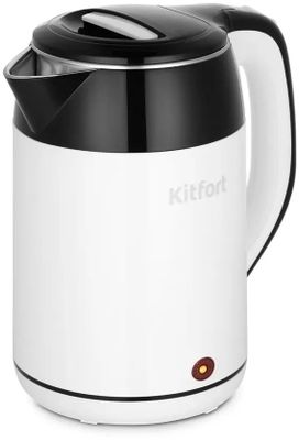 Чайник электрический KitFort КТ-6645, 1500Вт, белый и черный