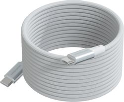 Кабель MAGSSORY cbl021, USB Type-C (m) - USB Type-C (m), 2.4м, белый