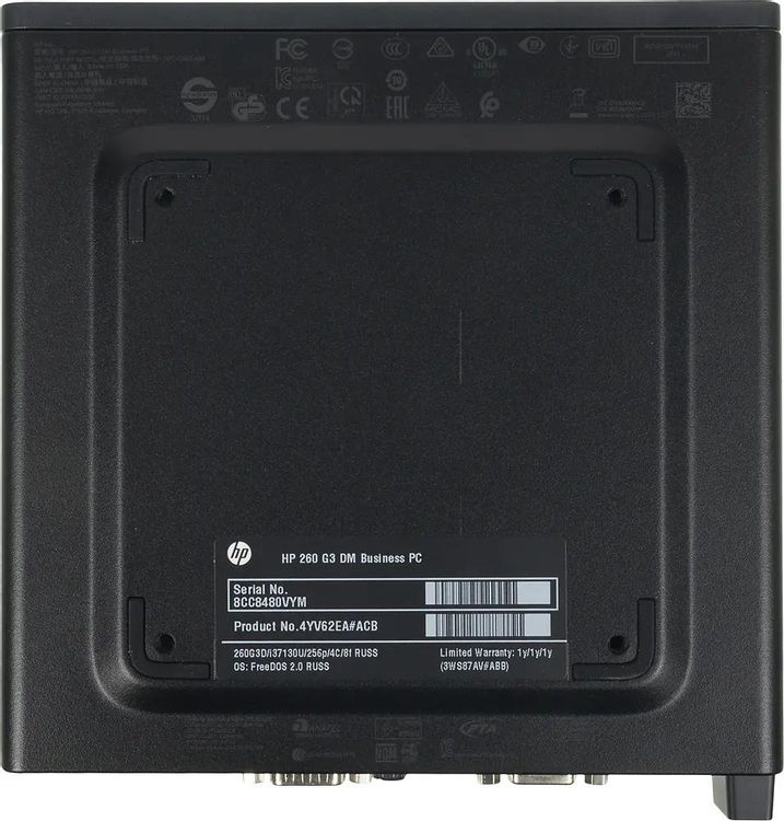 Компьютер HP 260 G3 Mini Intel Core i3 7130U, DDR4 4ГБ, 256ГБ(SSD