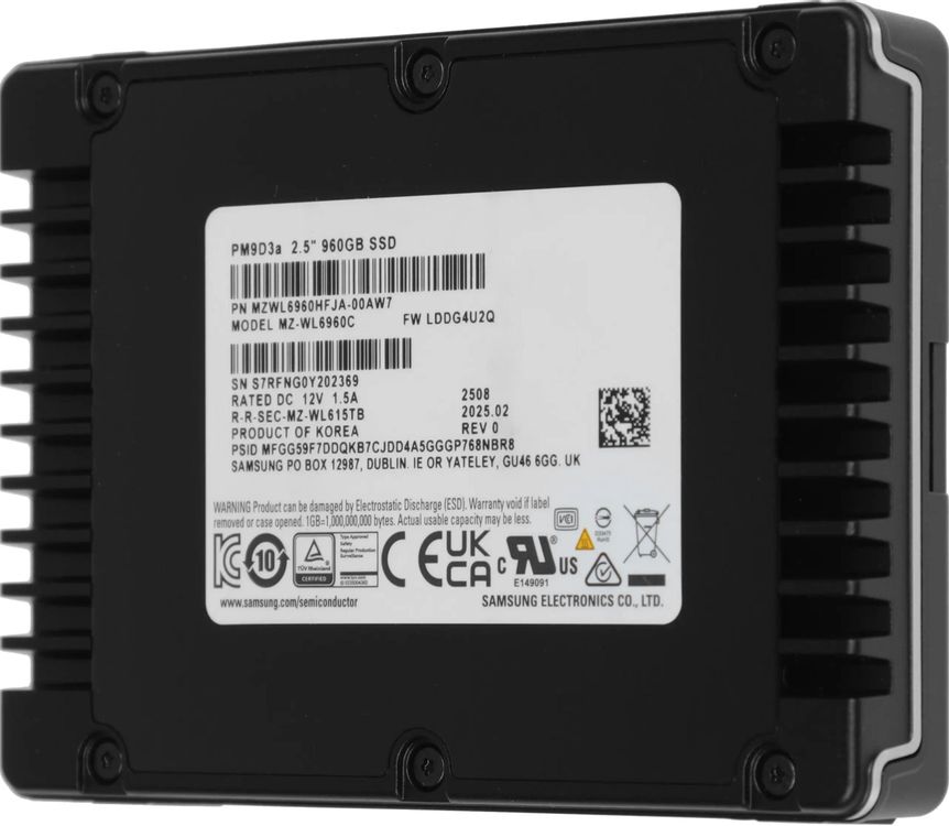 【ジャンク】raytrekVF-HE11 Core i7 SSD256 960ГБ Серверный SSD накопитель Samsung MZWL6960HFJA-00AW7 PCIe 5.0