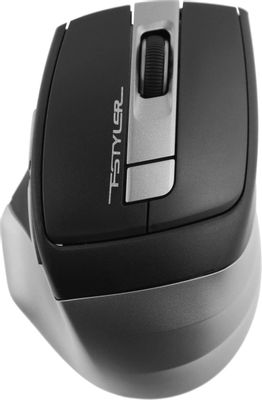 Мышь беспроводная A4TECH Fstyler FG35, радио, оптическая, USB, 2000dpi, серый и черный [fg35 grey]