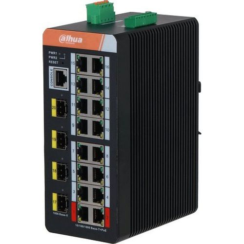 Коммутатор Dahua DH-IS4420-16GT-240, управляемый, 16 RJ-45, 10/100/1000 Мбит/с
