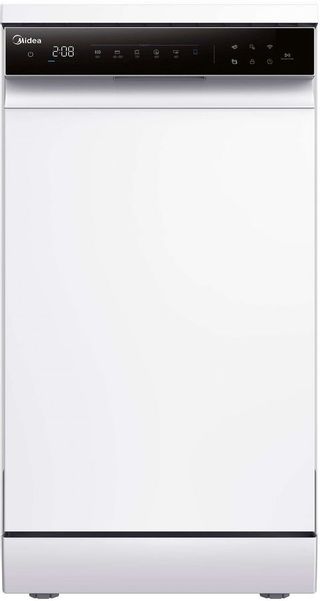 Посудомоечная машина Midea MFD45S510Wi, узкая, напольная, 44.8см, загрузка 10 комплектов, белая