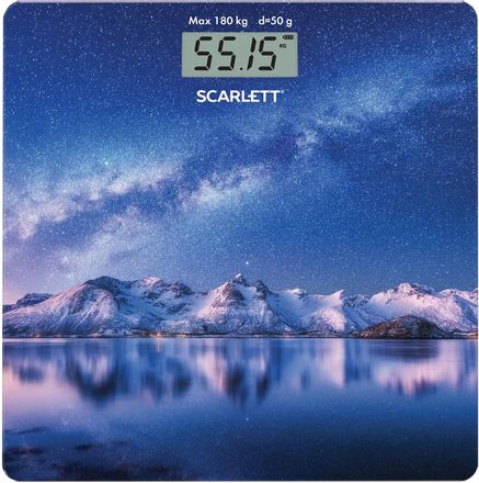 Напольные весы Scarlett SC-BS33E022, до 180кг, цвет: синий