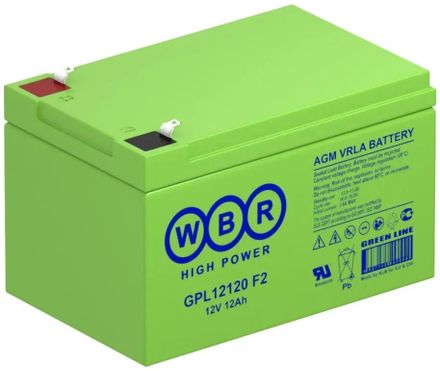 Аккумуляторная батарея WBR GPL12120 F2 для ИБП,  12В,  12Ач [gpl12120 f2 wbr]