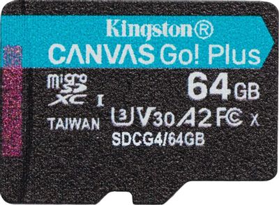 Карта памяти microSDXC UHS-I U3 Kingston Canvas Go! Plus 64 ГБ