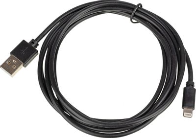 Кабель  Lightning (m) -  USB (m),  2м,  2.4A,  черный