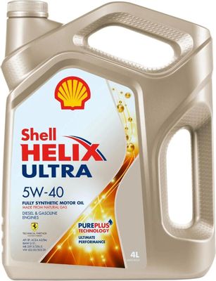 Моторное масло SHELL Helix Ultra, 5W-40, 4л, синтетическое [550055905]