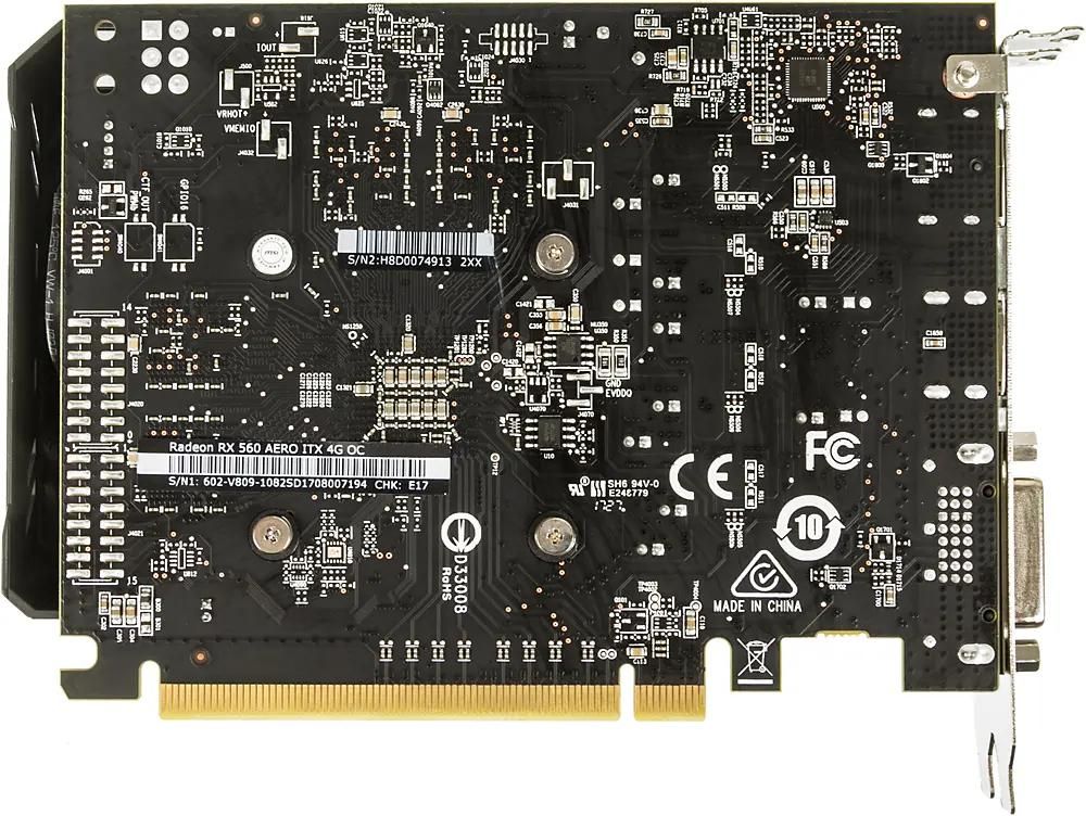 MSI AMD Radeon RX 560 Radeon RX 560 AERO ITX 4G OC 4 GDDR5 OC Ret 476726
