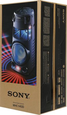Музыкальный центр Sony MHC-V43D, с караоке, Bluetooth, FM, USB, CD, DVD ...